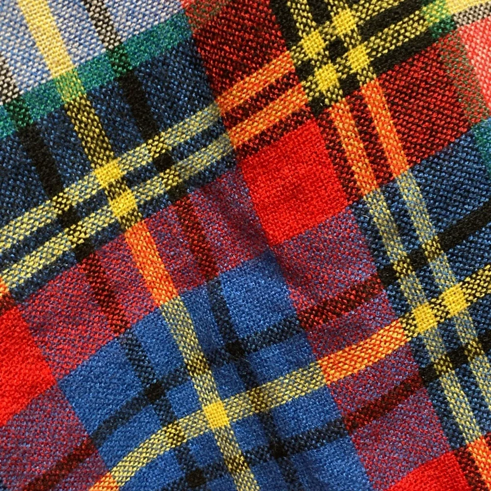 LANDS' END large plaid scarf EUC 0822